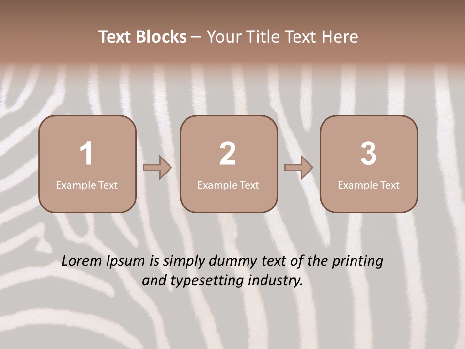 A Close Up Of A Zebra's Skin With A Brown Background PowerPoint Template