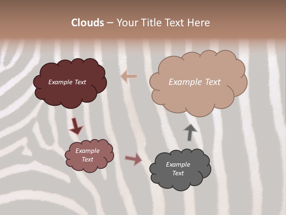 A Close Up Of A Zebra's Skin With A Brown Background PowerPoint Template