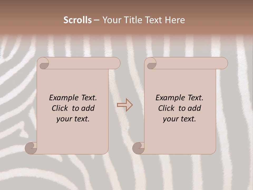 A Close Up Of A Zebra's Skin With A Brown Background PowerPoint Template