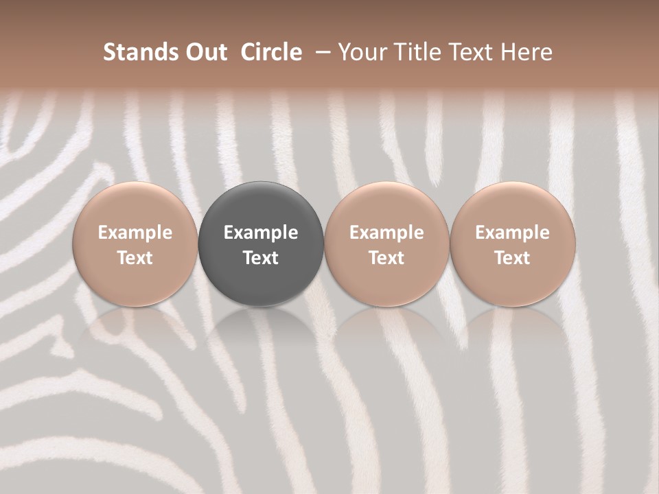 A Close Up Of A Zebra's Skin With A Brown Background PowerPoint Template