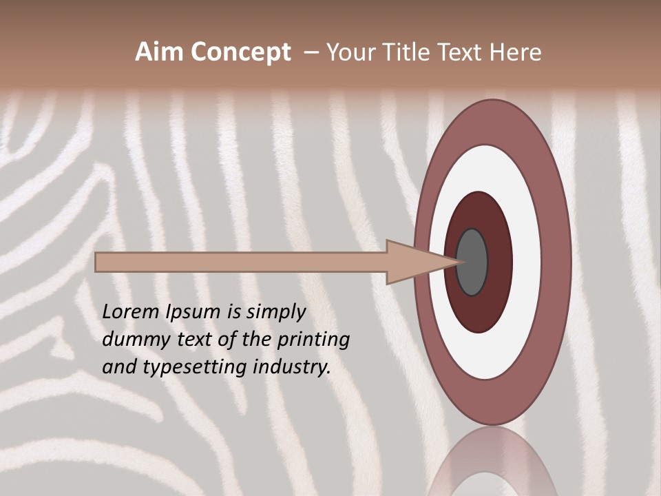 A Close Up Of A Zebra's Skin With A Brown Background PowerPoint Template