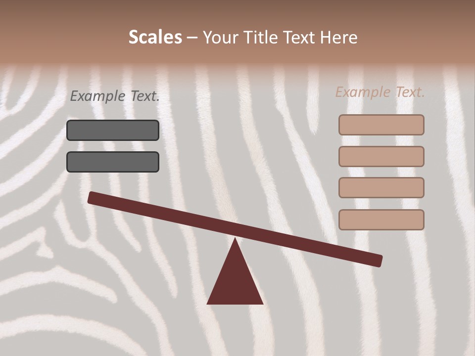 A Close Up Of A Zebra's Skin With A Brown Background PowerPoint Template