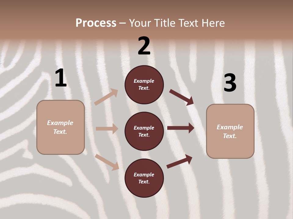 A Close Up Of A Zebra's Skin With A Brown Background PowerPoint Template