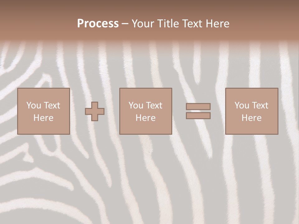 A Close Up Of A Zebra's Skin With A Brown Background PowerPoint Template