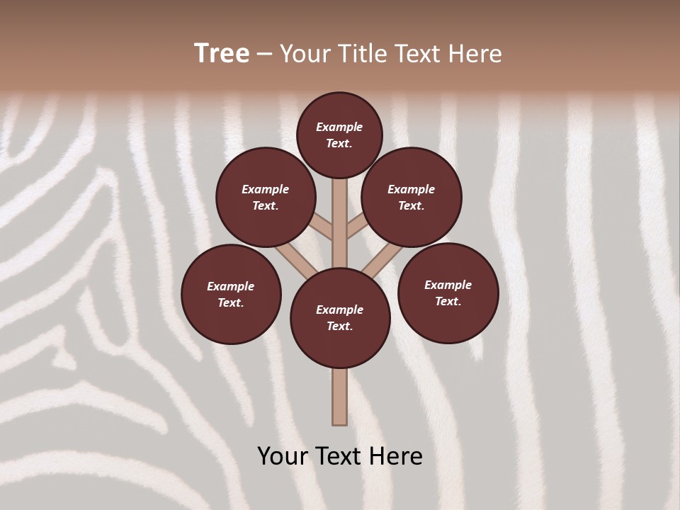 A Close Up Of A Zebra's Skin With A Brown Background PowerPoint Template