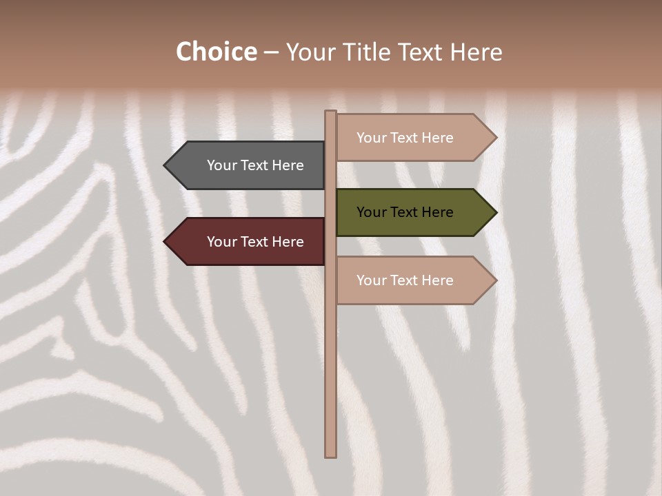 A Close Up Of A Zebra's Skin With A Brown Background PowerPoint Template