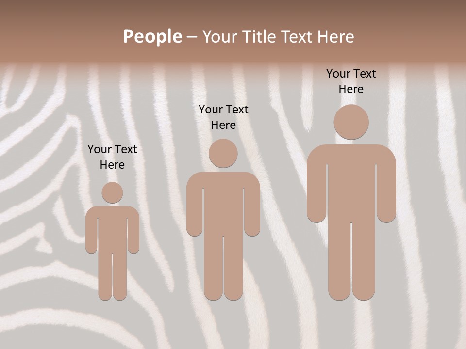 A Close Up Of A Zebra's Skin With A Brown Background PowerPoint Template