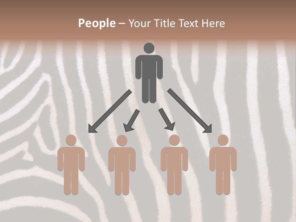 A Close Up Of A Zebra's Skin With A Brown Background PowerPoint Template