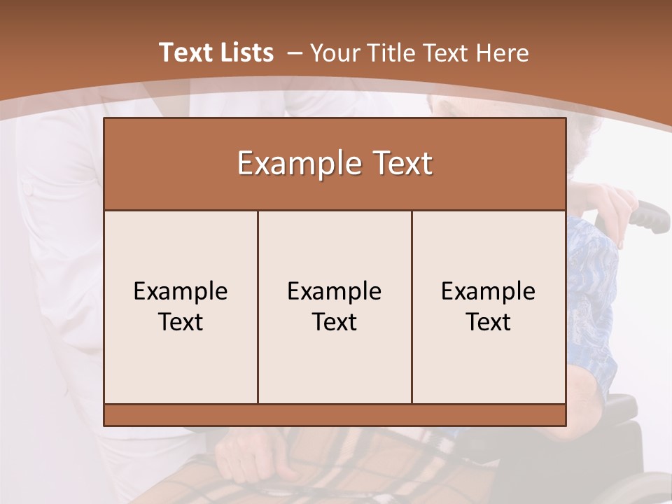 Health Care Worker And Elderly Woman In Wheelchair Needs Help PowerPoint Template
