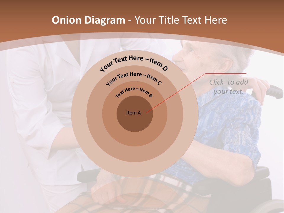 Health Care Worker And Elderly Woman In Wheelchair Needs Help PowerPoint Template