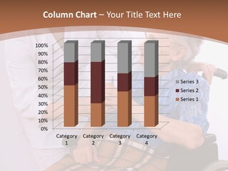 Health Care Worker And Elderly Woman In Wheelchair Needs Help PowerPoint Template