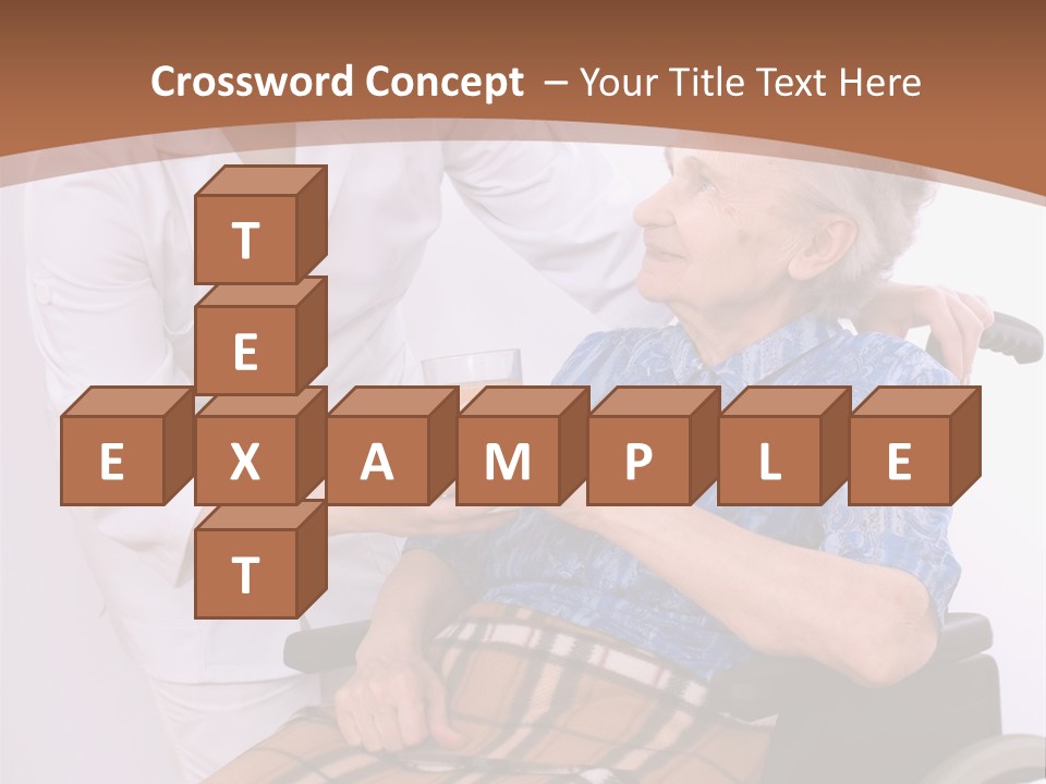 Health Care Worker And Elderly Woman In Wheelchair Needs Help PowerPoint Template