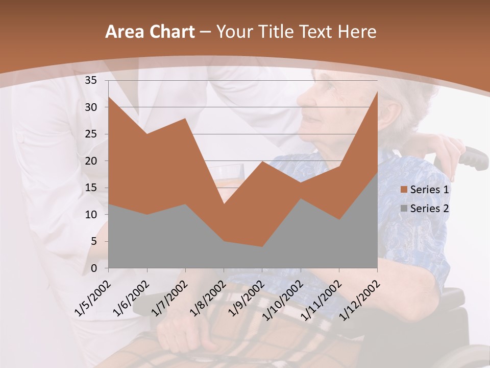 Health Care Worker And Elderly Woman In Wheelchair Needs Help PowerPoint Template