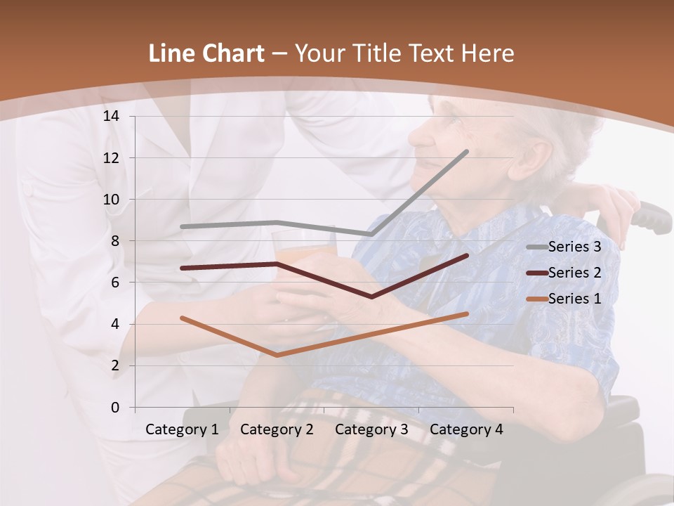 Health Care Worker And Elderly Woman In Wheelchair Needs Help PowerPoint Template