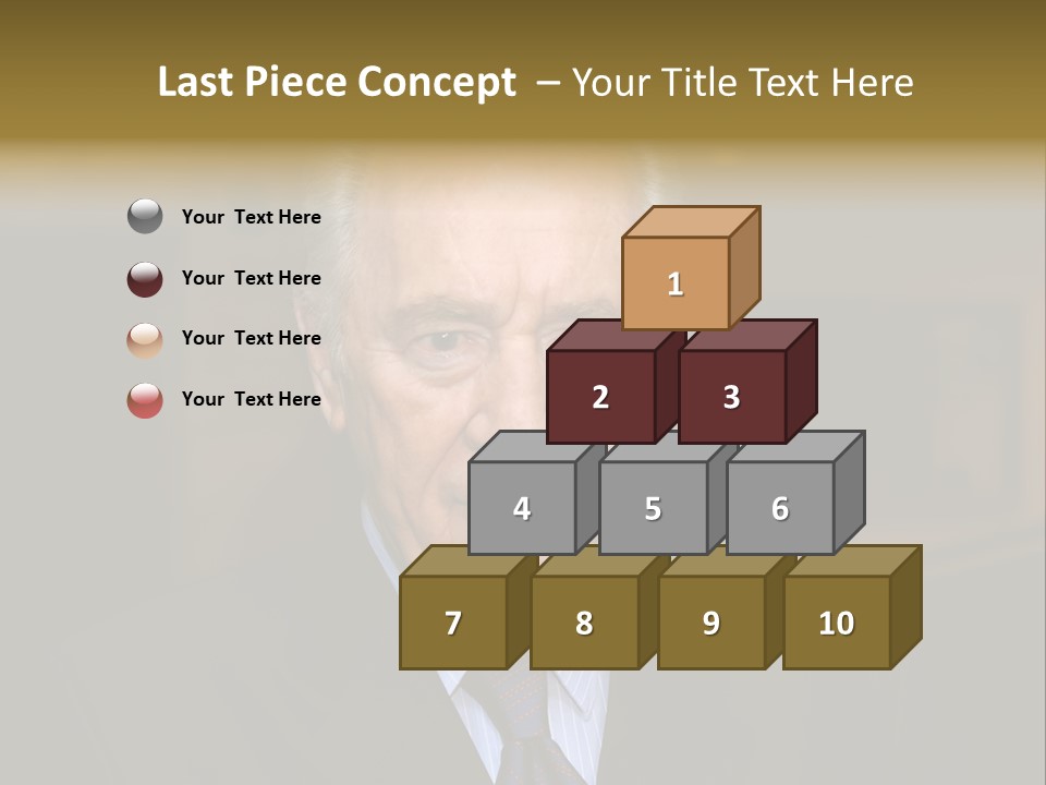 Jerusalem, August 26,2006: President The State Of Israel Shymon Peres Converses With The Journalists In The Israeli Parliament (Knesset) On August 26 Jerusalem, Israel. PowerPoint Template