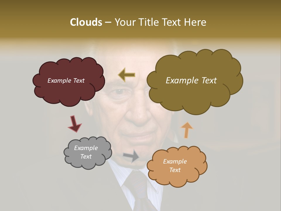 Jerusalem, August 26,2006: President The State Of Israel Shymon Peres Converses With The Journalists In The Israeli Parliament (Knesset) On August 26 Jerusalem, Israel. PowerPoint Template