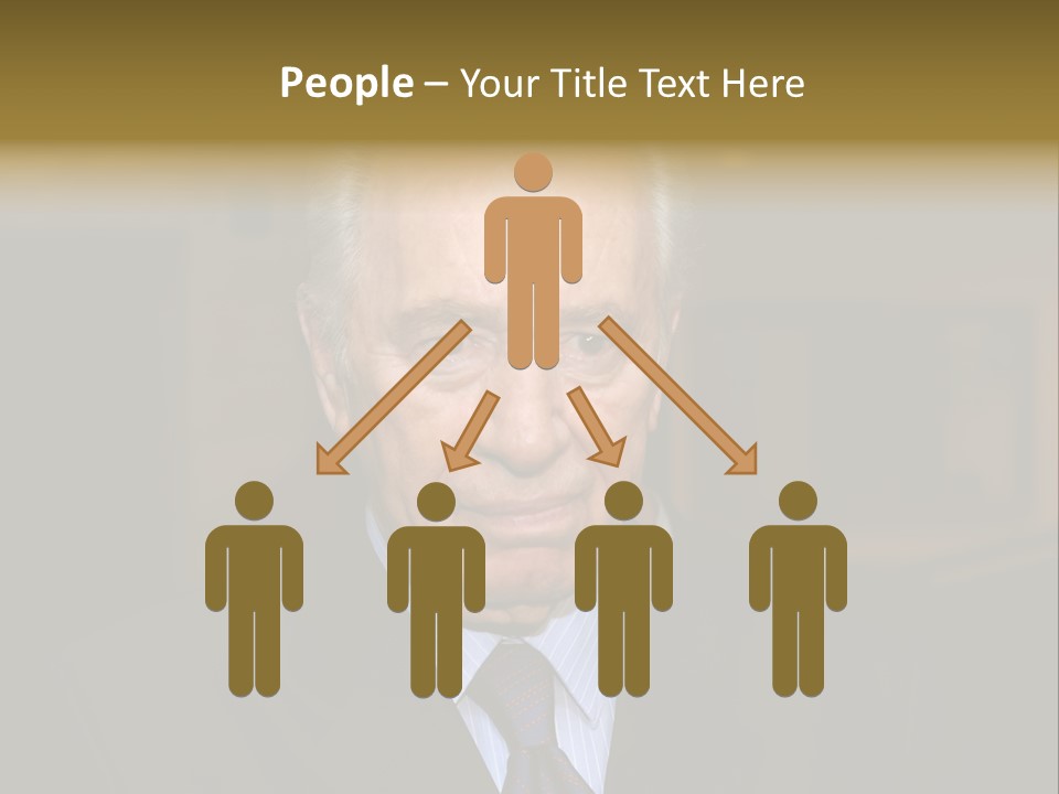 Jerusalem, August 26,2006: President The State Of Israel Shymon Peres Converses With The Journalists In The Israeli Parliament (Knesset) On August 26 Jerusalem, Israel. PowerPoint Template