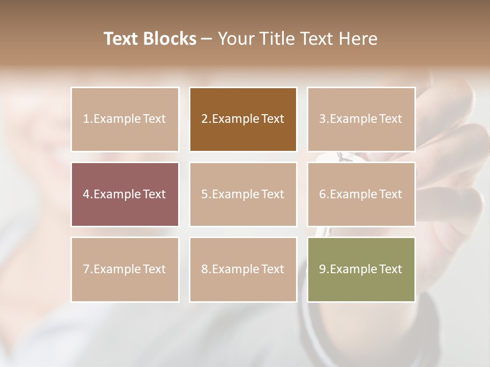 Photo Of Happy Woman├В??S Hand Holding New Key And Pointing It At Camera PowerPoint Template