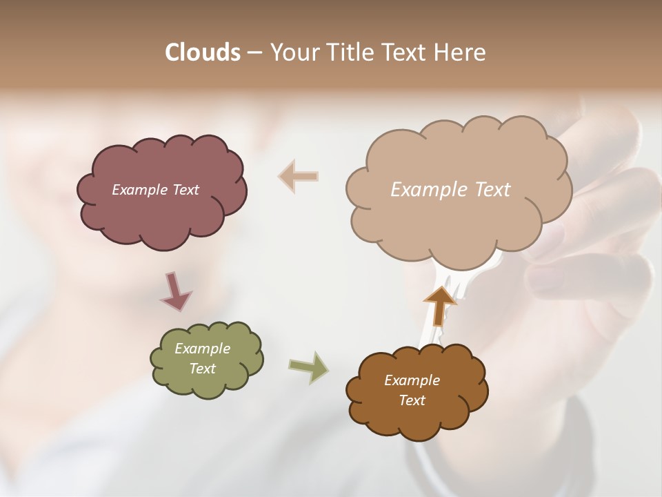 Photo Of Happy Woman├В??S Hand Holding New Key And Pointing It At Camera PowerPoint Template