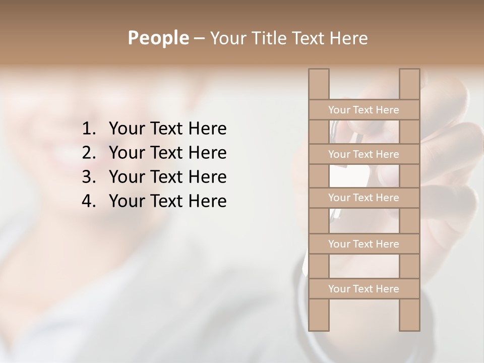 Photo Of Happy Woman├В??S Hand Holding New Key And Pointing It At Camera PowerPoint Template