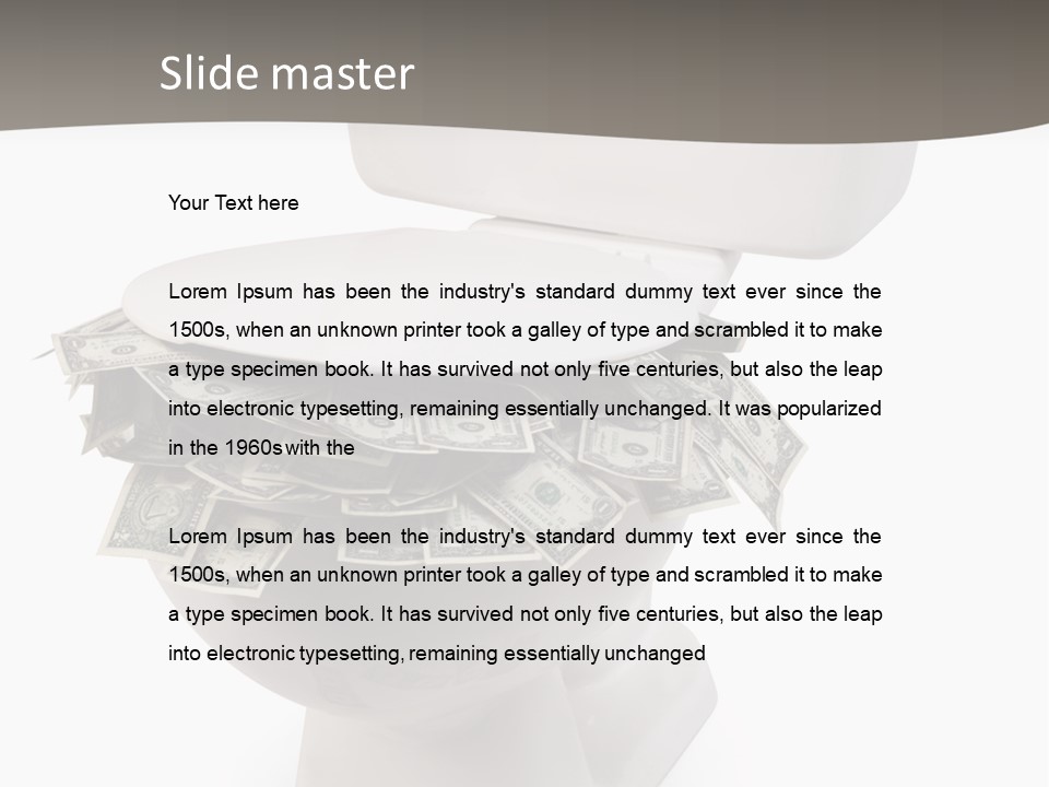 Flush With Cash PowerPoint Template