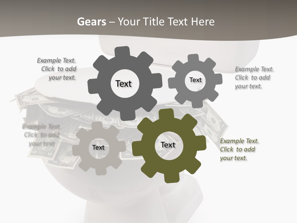 Flush With Cash PowerPoint Template