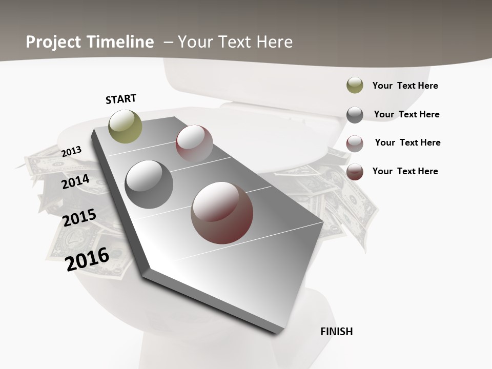 Flush With Cash PowerPoint Template