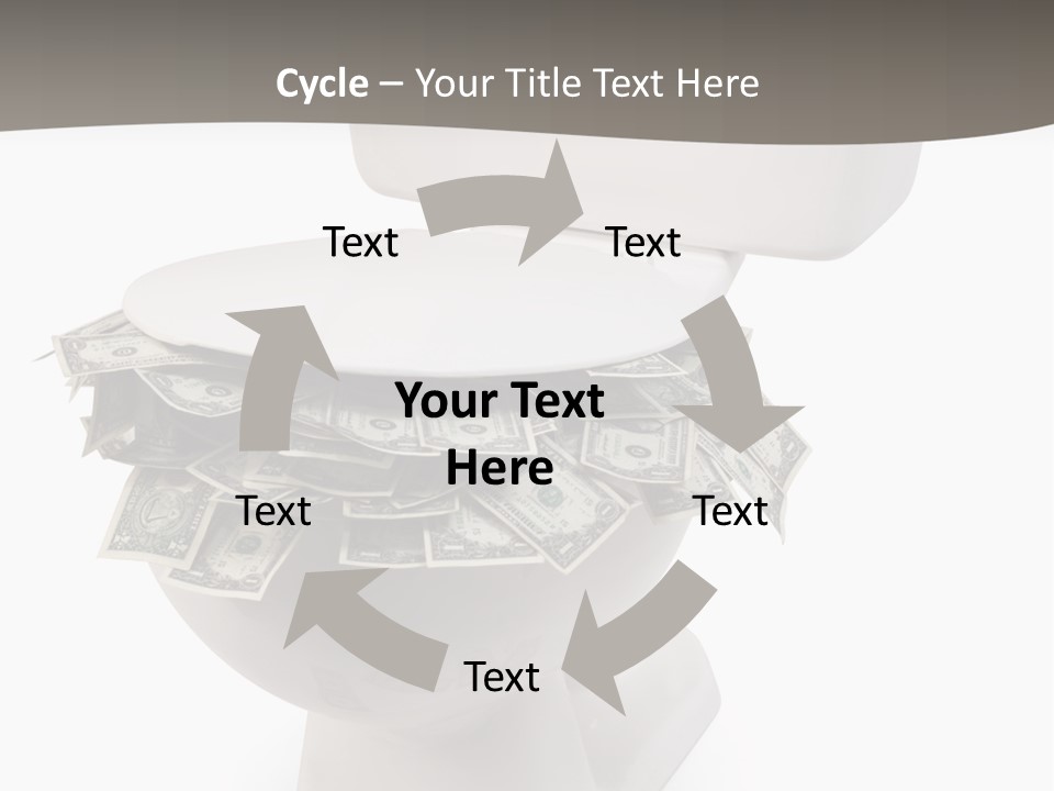 Flush With Cash PowerPoint Template