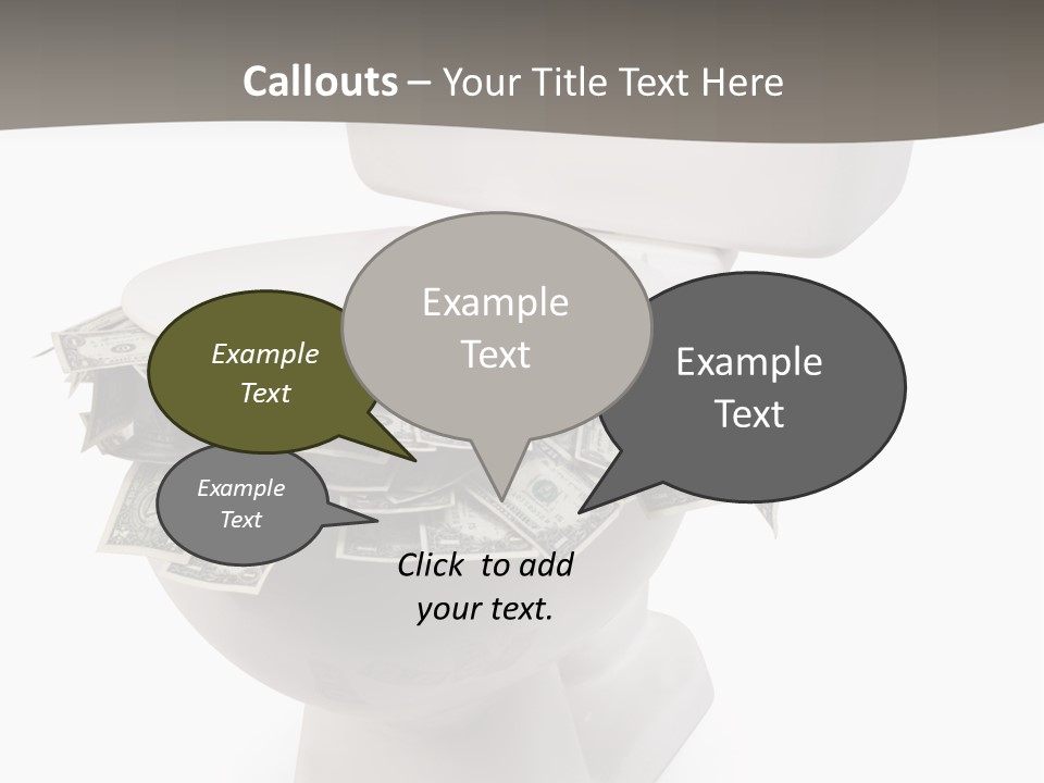 Flush With Cash PowerPoint Template