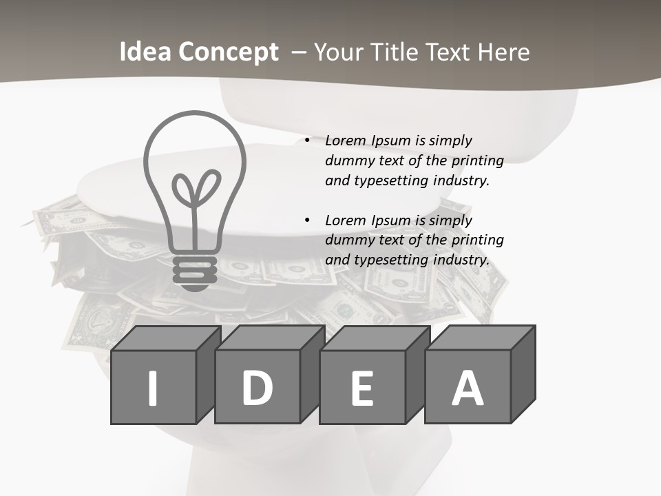 Flush With Cash PowerPoint Template
