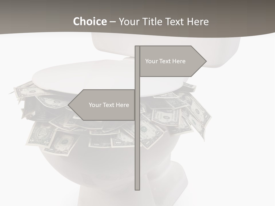 Flush With Cash PowerPoint Template