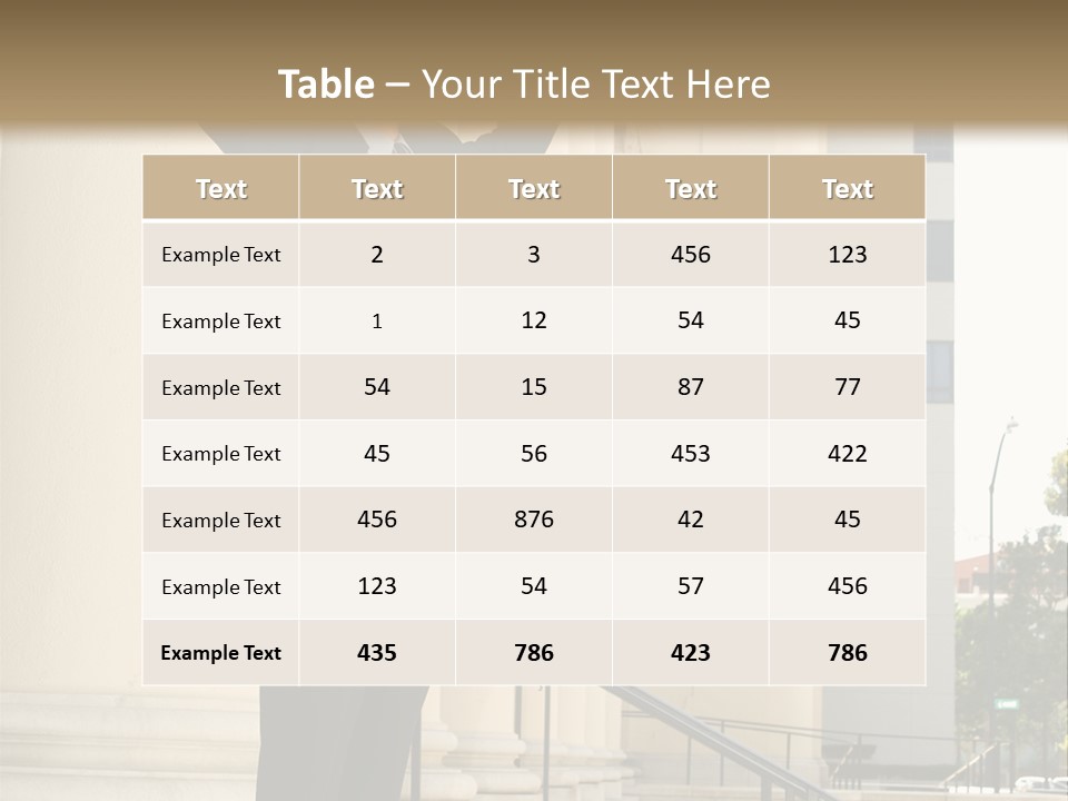 Attorney Standing On The Courthouse Steps With Both Arms Raised In A Gesture Of Victory PowerPoint Template