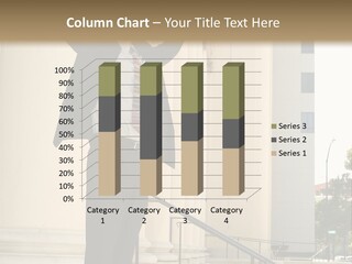 Attorney Standing On The Courthouse Steps With Both Arms Raised In A Gesture Of Victory PowerPoint Template