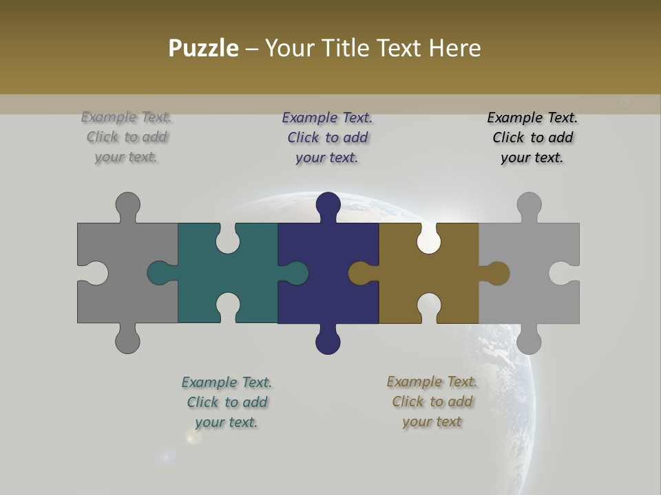 Planet Earth With Sunrize In Space PowerPoint Template