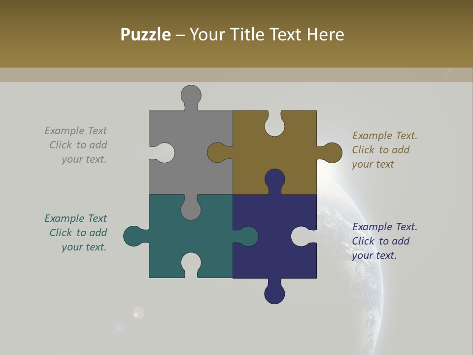 Planet Earth With Sunrize In Space PowerPoint Template