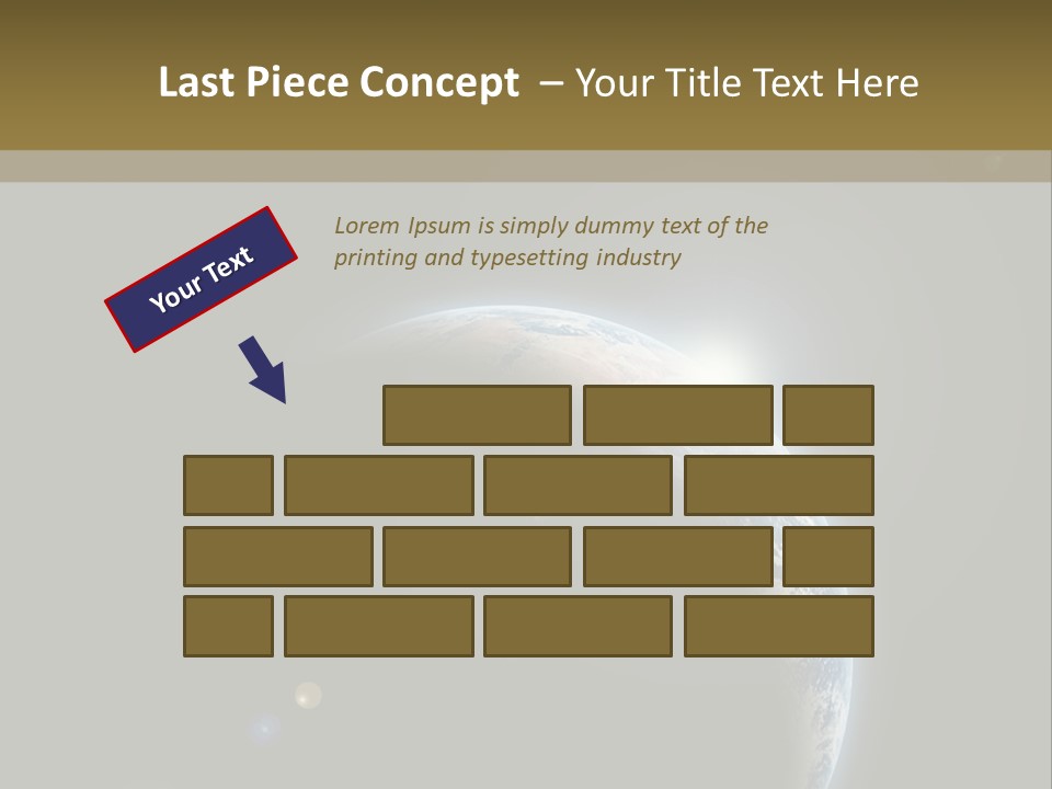 Planet Earth With Sunrize In Space PowerPoint Template