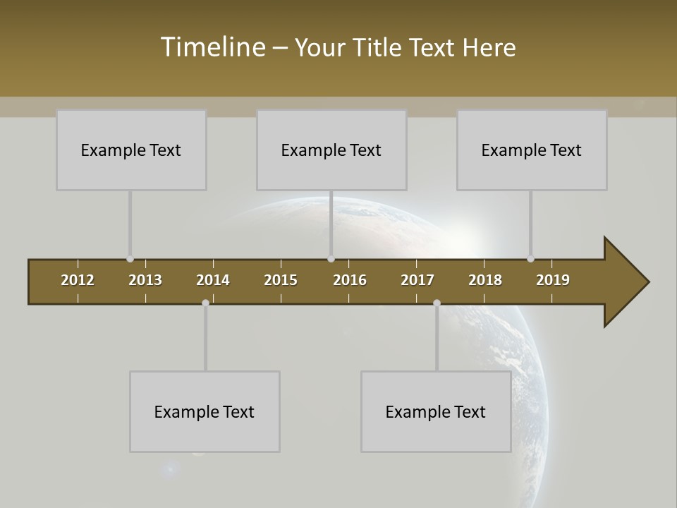 Planet Earth With Sunrize In Space PowerPoint Template