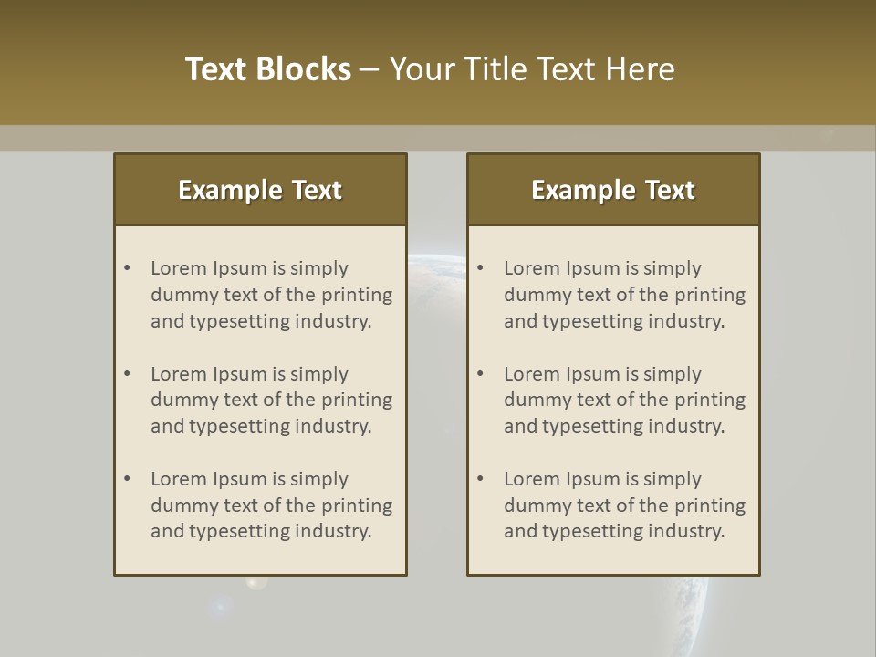 Planet Earth With Sunrize In Space PowerPoint Template