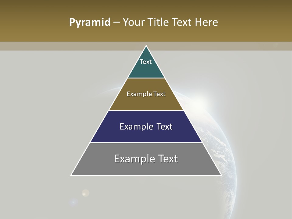 Planet Earth With Sunrize In Space PowerPoint Template