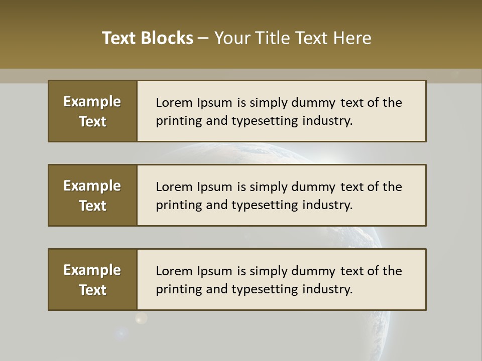 Planet Earth With Sunrize In Space PowerPoint Template