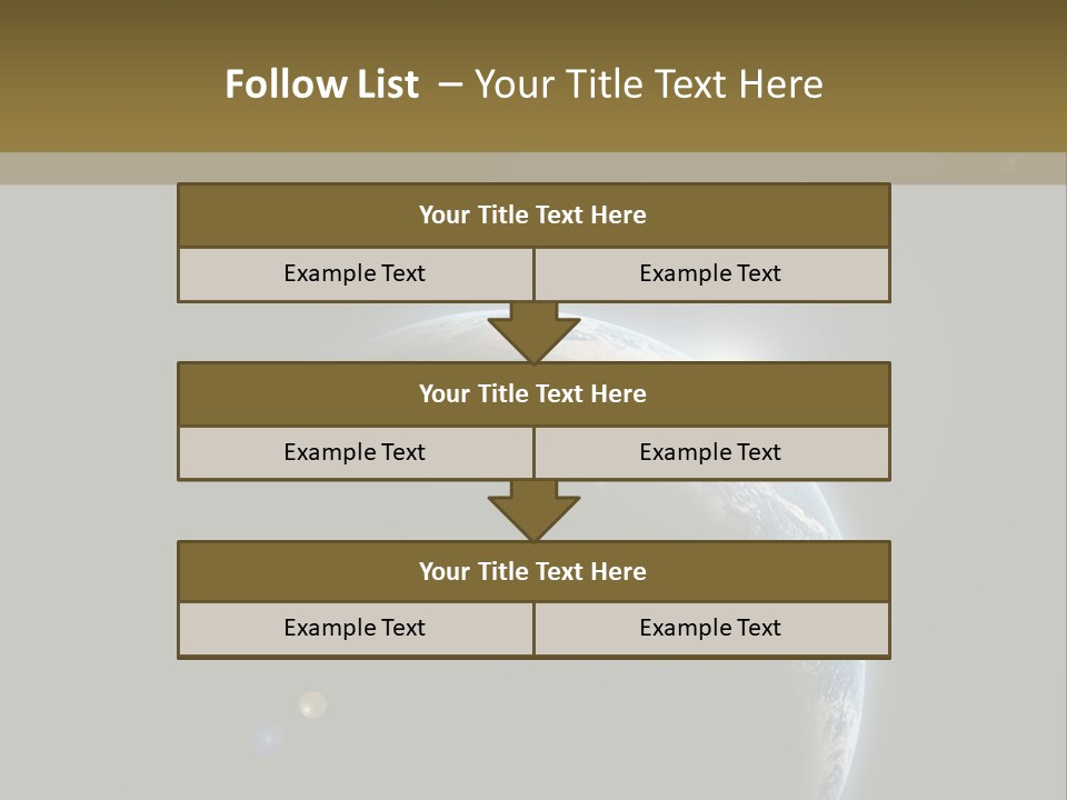 Planet Earth With Sunrize In Space PowerPoint Template