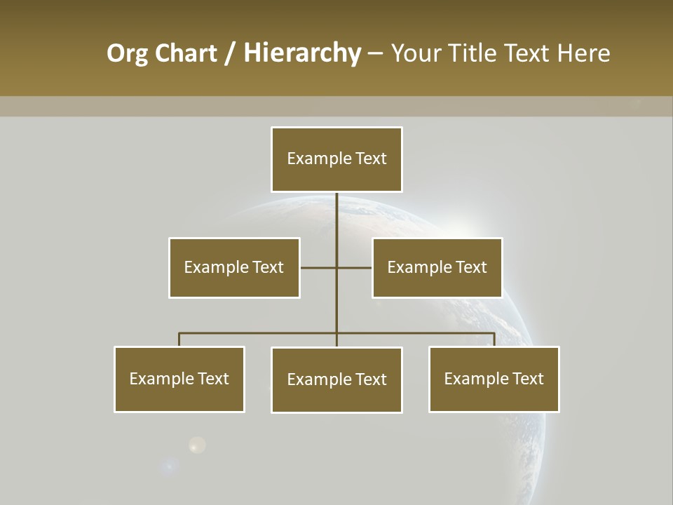Planet Earth With Sunrize In Space PowerPoint Template