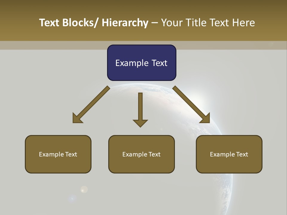 Planet Earth With Sunrize In Space PowerPoint Template