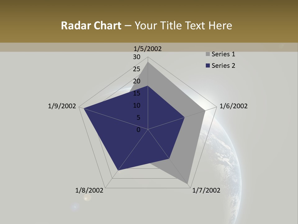 Planet Earth With Sunrize In Space PowerPoint Template