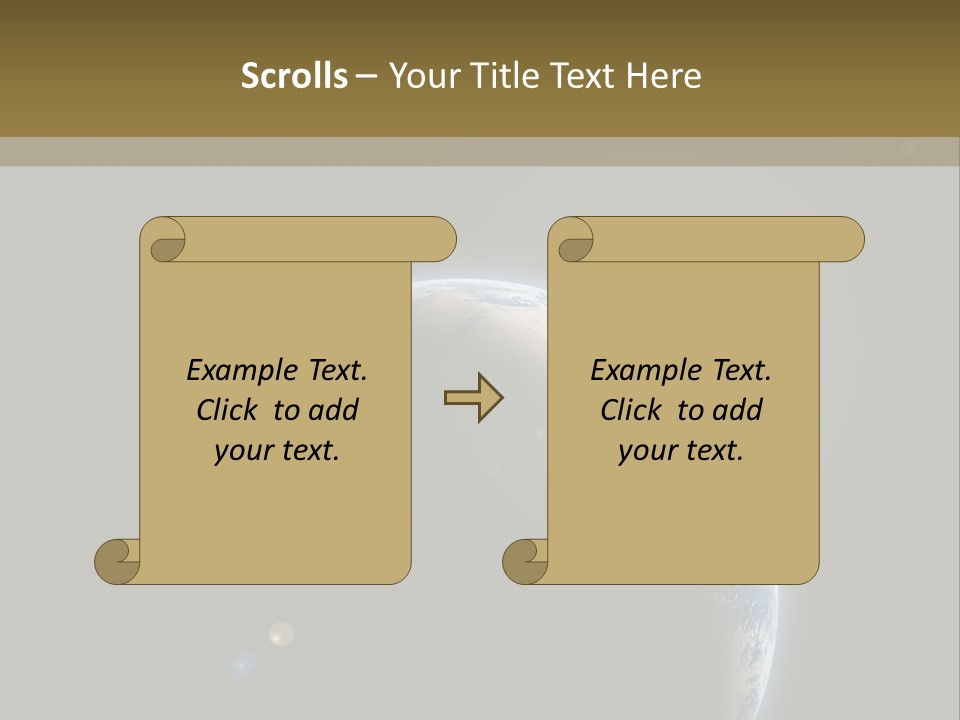 Planet Earth With Sunrize In Space PowerPoint Template
