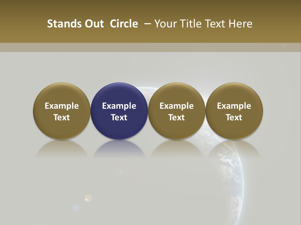 Planet Earth With Sunrize In Space PowerPoint Template