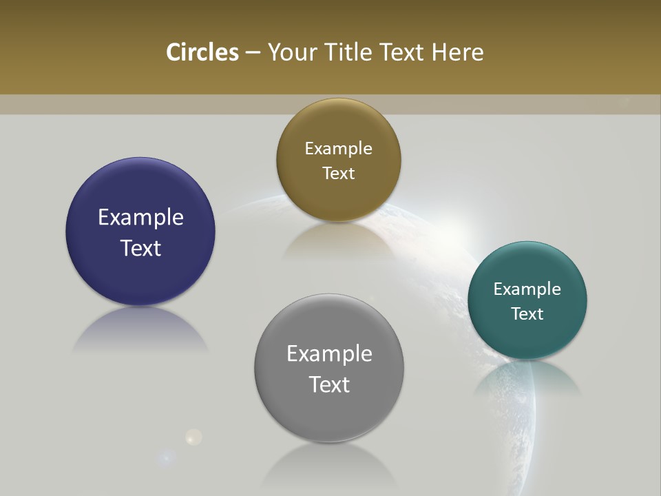 Planet Earth With Sunrize In Space PowerPoint Template