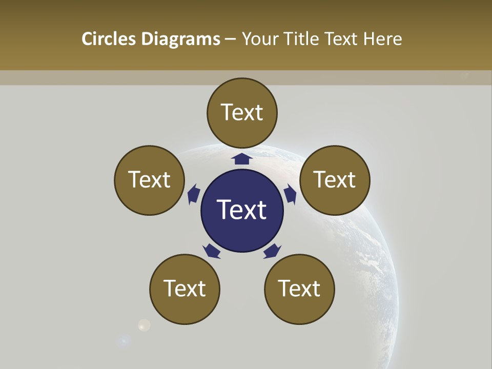 Planet Earth With Sunrize In Space PowerPoint Template