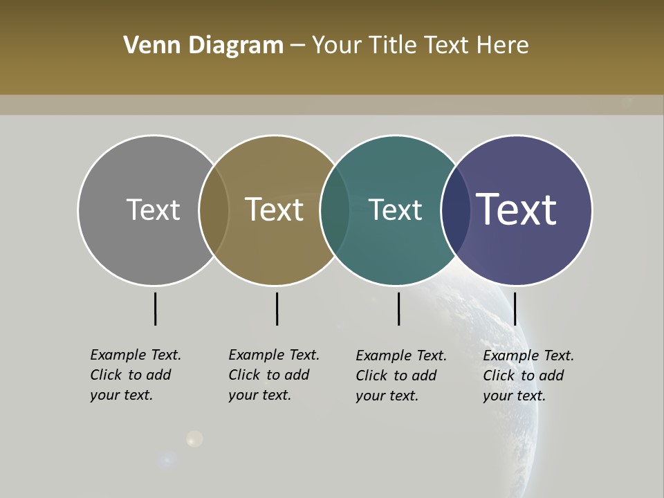 Planet Earth With Sunrize In Space PowerPoint Template
