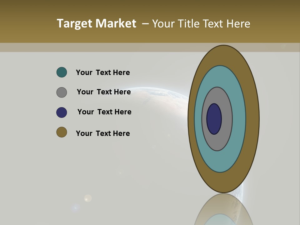 Planet Earth With Sunrize In Space PowerPoint Template